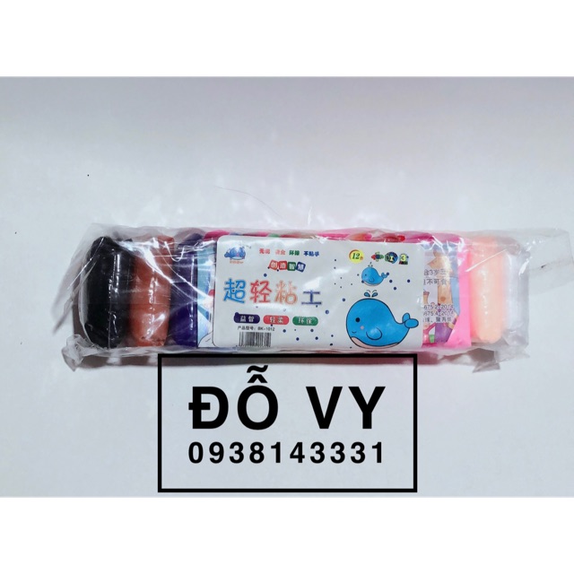[HCM]Đất nặn siêu nhẹ combo 12 màu