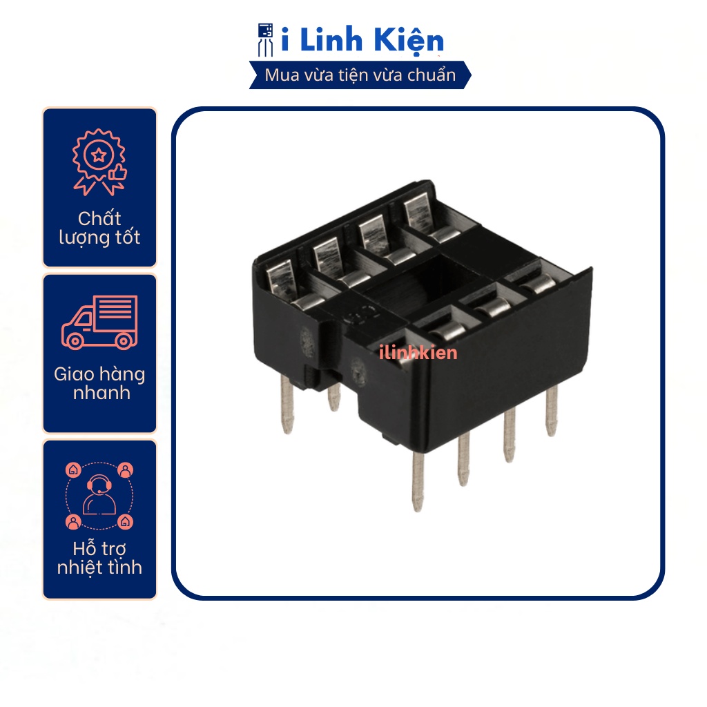 Đế ic 8 chân dip-8 loại dẹp chất lượng tốt