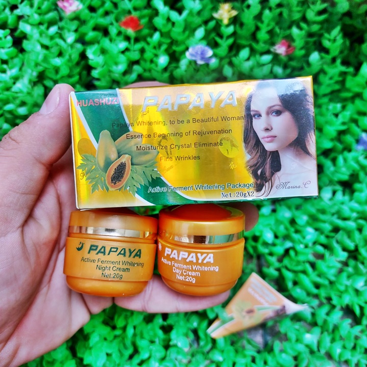 [HCM]Bộ Đôi 2 Lọ Kem Đu Đủ Papaya Dưỡng Da Khử Nám Hiệu Quả Ngày Và Đêm – HUKB377