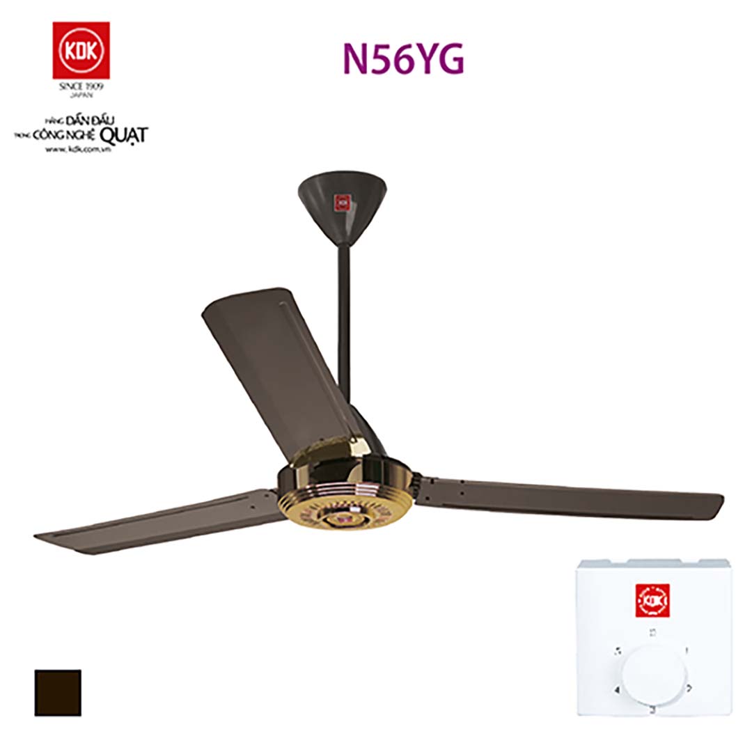 Quạt trần KDK N56YG (Đồng cổ)(...)