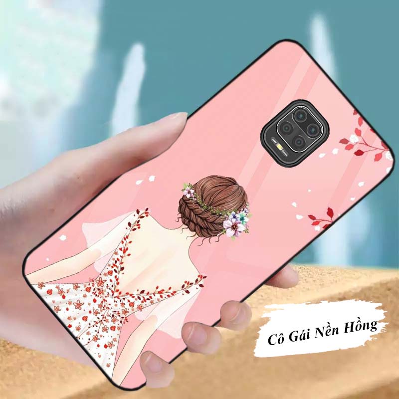 Ốp xiaomi redmi note 9, note 9s, note 9 pro lưng kính cường lực sáng bóng