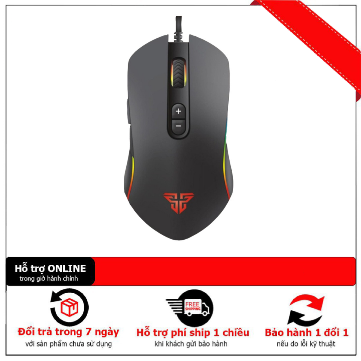 [HCM][Model Mới] Chuột Gaming Có Dây Fantech X9 THOR 4800DPI LED RGB 168 Triệu Màu 7 Phím Macro Có Phần Mềm Tùy Chỉnh Riêng -【100% Original product】
