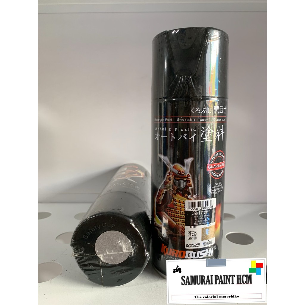 39/1701 Sơn xịt Samurai MÀU BẠC LẤP LÁNH