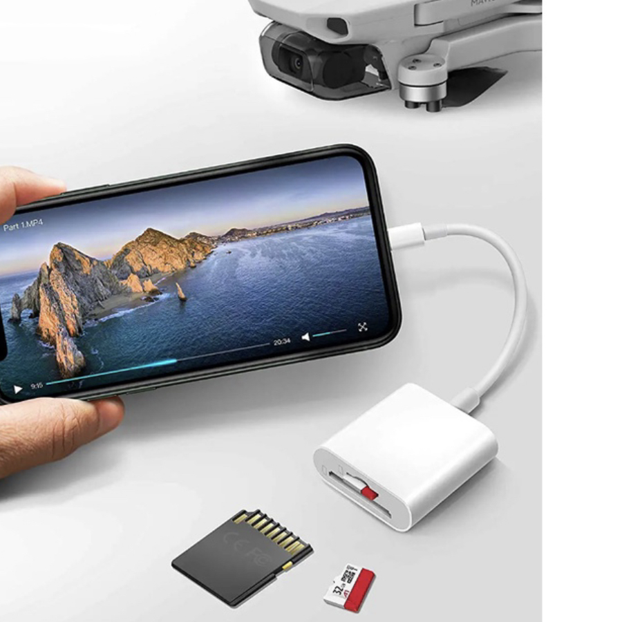 Đầu đọc thẻ SD Micro SD OTG cho i.p tablet táo