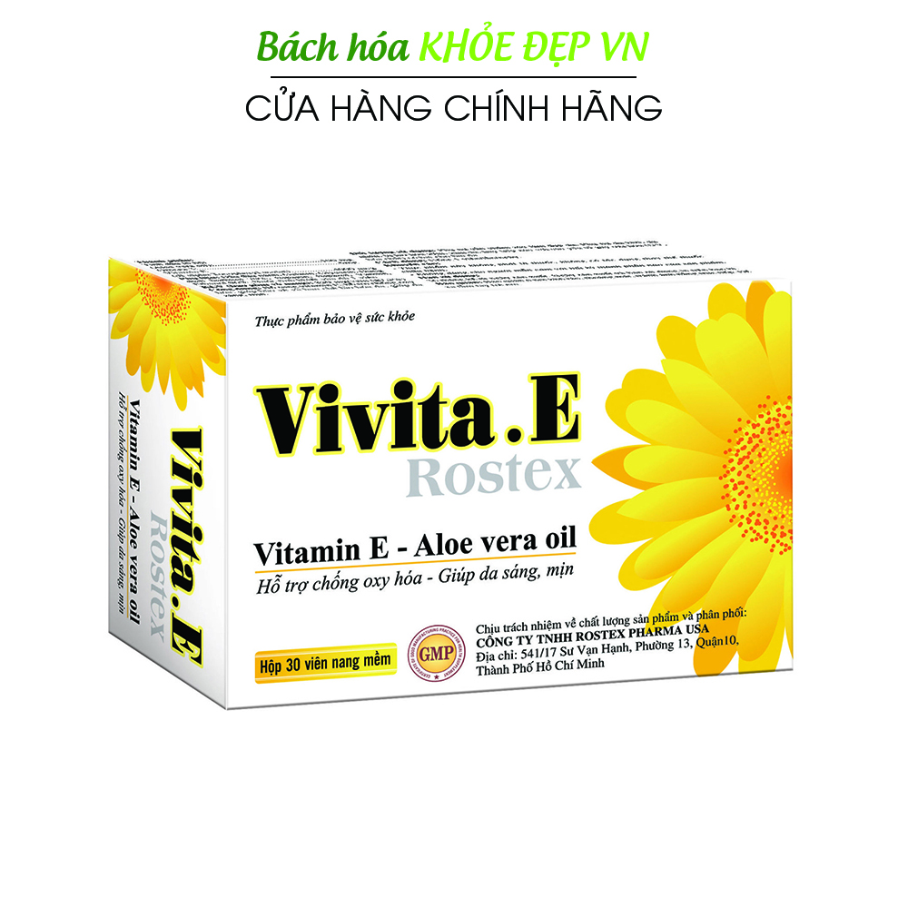 Viên uống đẹp da Vitamin E, Omega 3, tinh dầu nha đam chống lão hóa