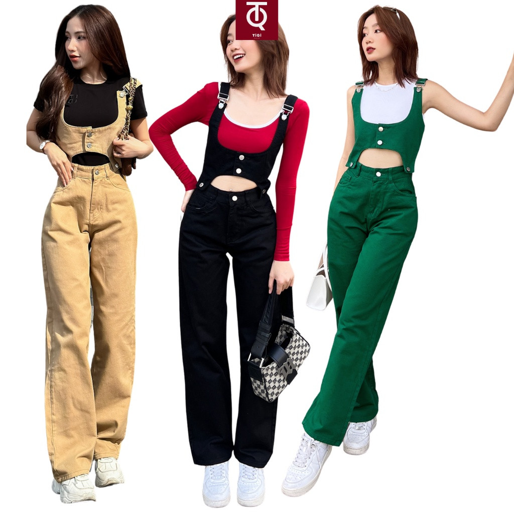Set Yếm Quần Dài Kaki Jean TiQi Jeans Y1-252