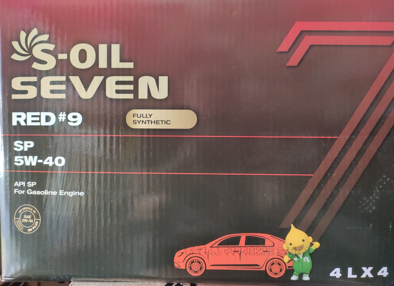 NHỚT S.OIL RED#9 API SP 5W40- TỔNG HỢP 100%