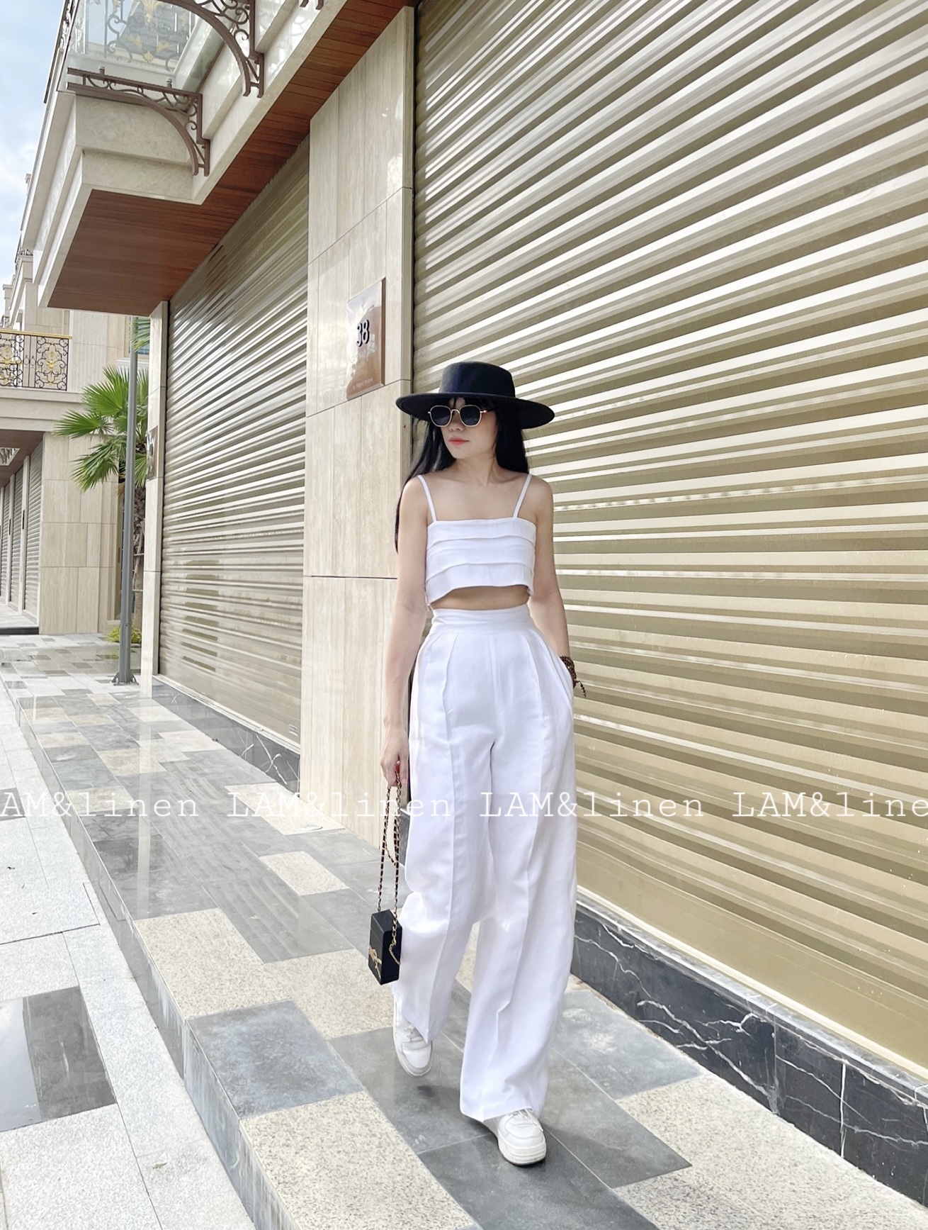 Quần dài ống rộng Linen cao cấp