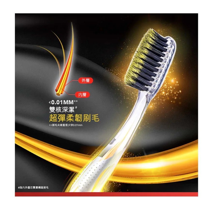 Bộ 3 Bàn Chải Đánh Răng Colgate Slim Soft Advanced Gold Charcoal