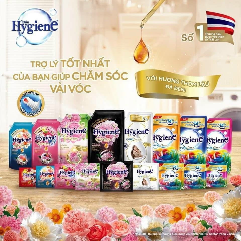 [HCM]nước xả vải thái lan Hygiene expert care 1.15 lít màu xanh