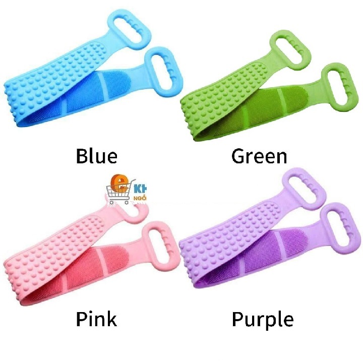 [HCM]Dây tắm silicon cọ lưng chà chân 2 mặt đa năng