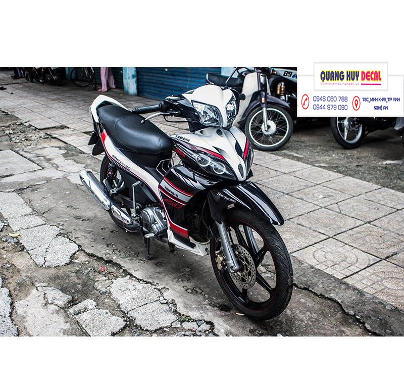 Tem trùm jupiter trắng đỏ đen - Độ dán team trùm decal xe máy jupiter trắng đỏ đen - Team trùm decal xe máy jupiter rẻ đẹp và chất