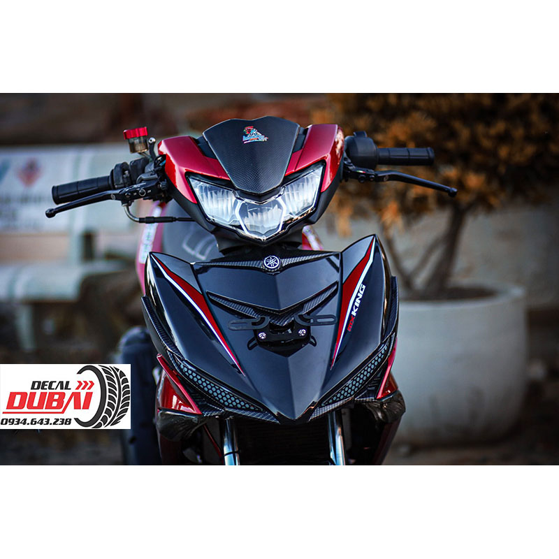 Tem Trùm Xe Exciter 150 MX King Đỏ Đô Đen Đẹp Lạ