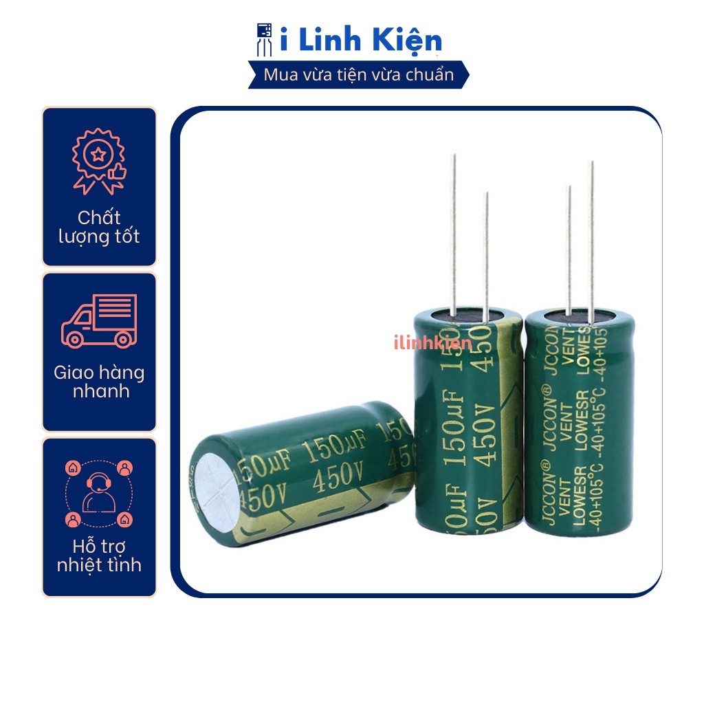 Tụ hóa 450v 3.3uf-150uf tần số cao