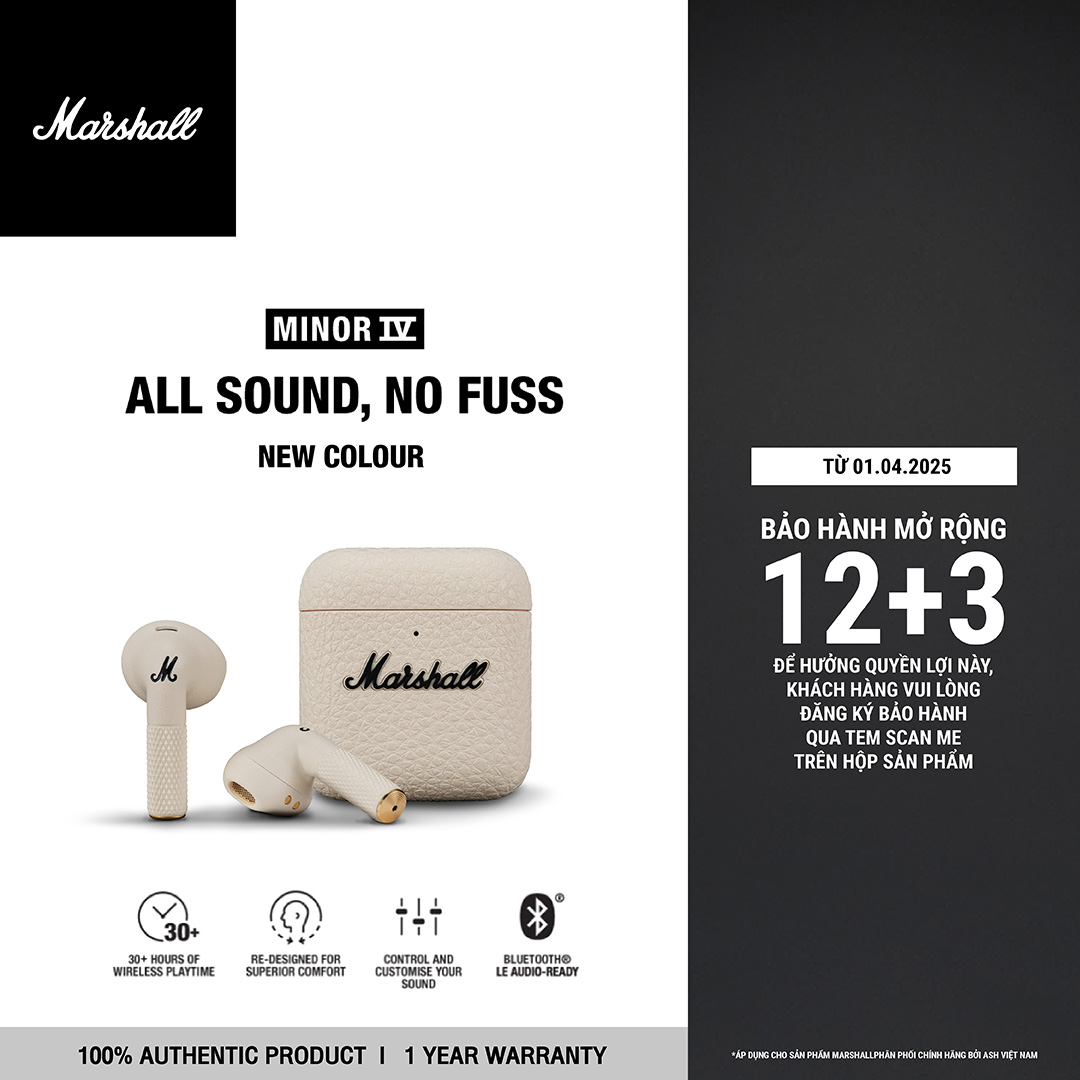 Tai Nghe Marshall Bluetooth Truewireless MINOR IV