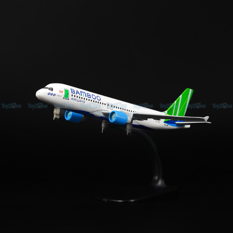 Mô hình máy bay Bamboo Airways Airbus A320 20cm Everfly