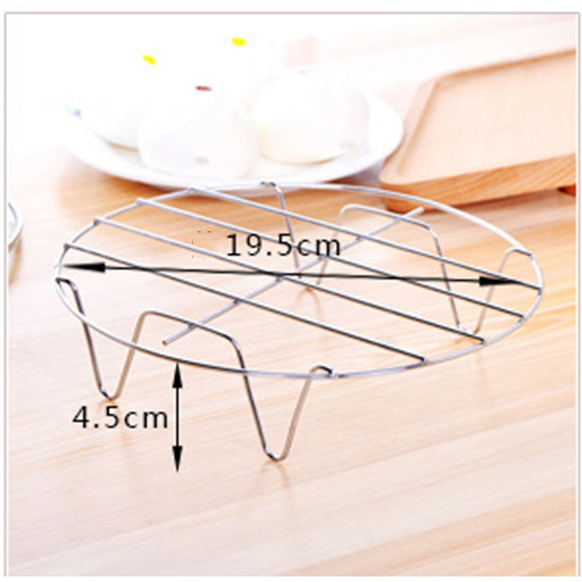 Vỉ Hấp Inox 4 Chân - Đường Kính 19Cm