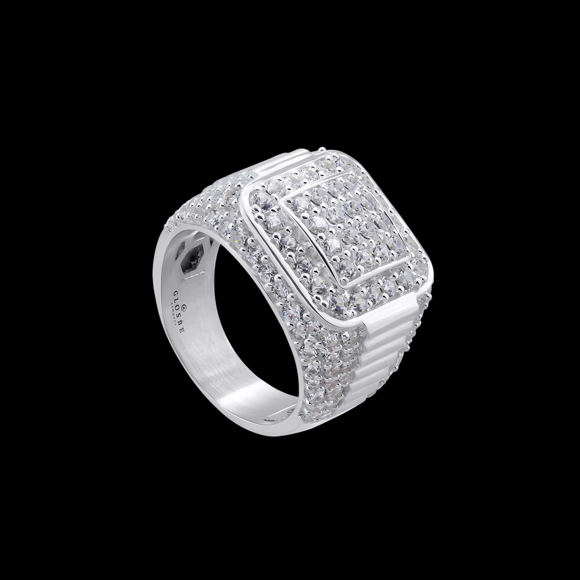 Nhẫn Bạc Nam Full Stone Glosbe