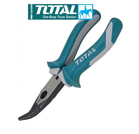 Kìm mũi nhọn mũi cong 6inch Thép CR-V Total THT24616