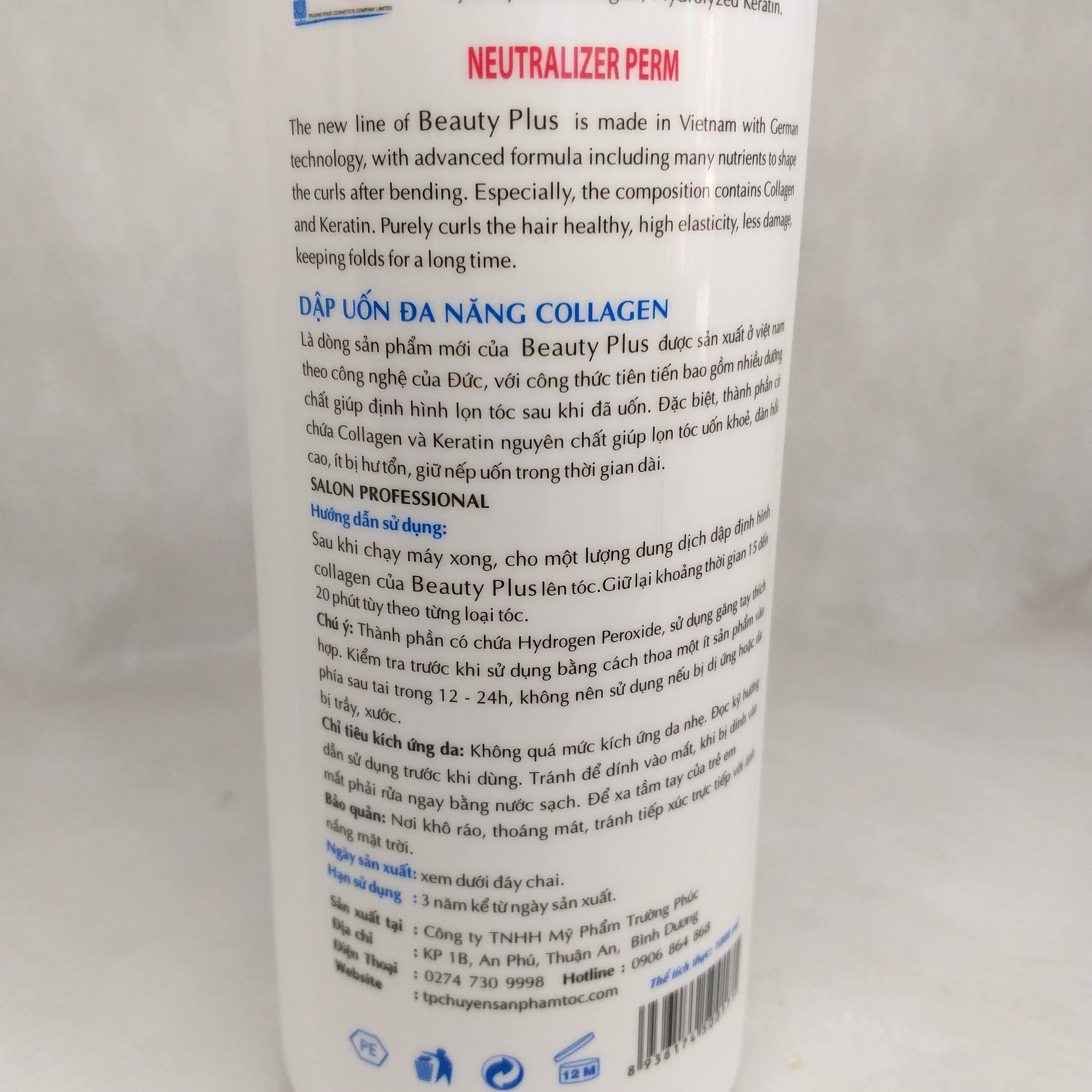 [HCM]Dập uốn tóc đa năng Collagen Beauty Plus 1000ml