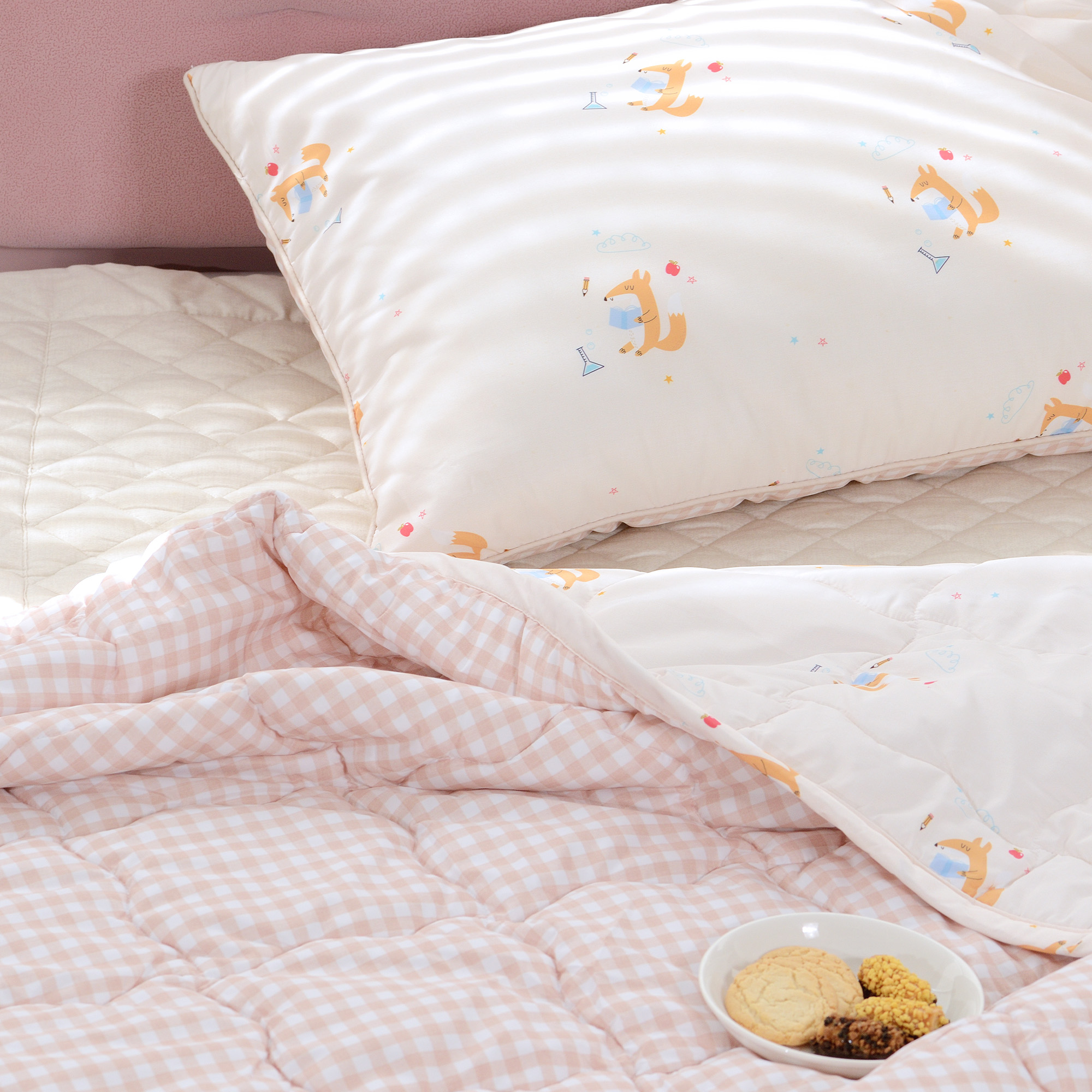 Arize quilted quilt polyester microfiber reading Fox blanket 1.5x2m