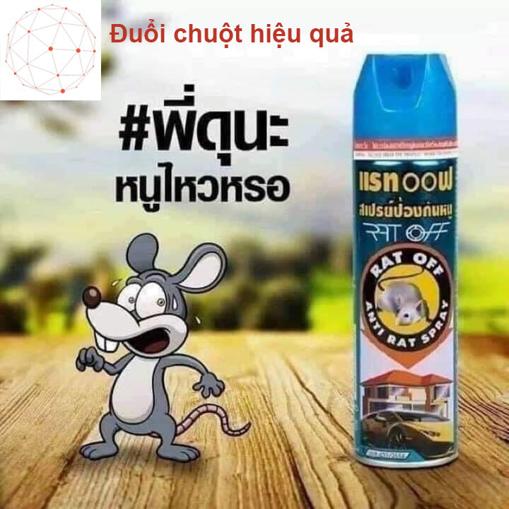 Chai xịt đuổi chuột rat off 200ml - thái lan