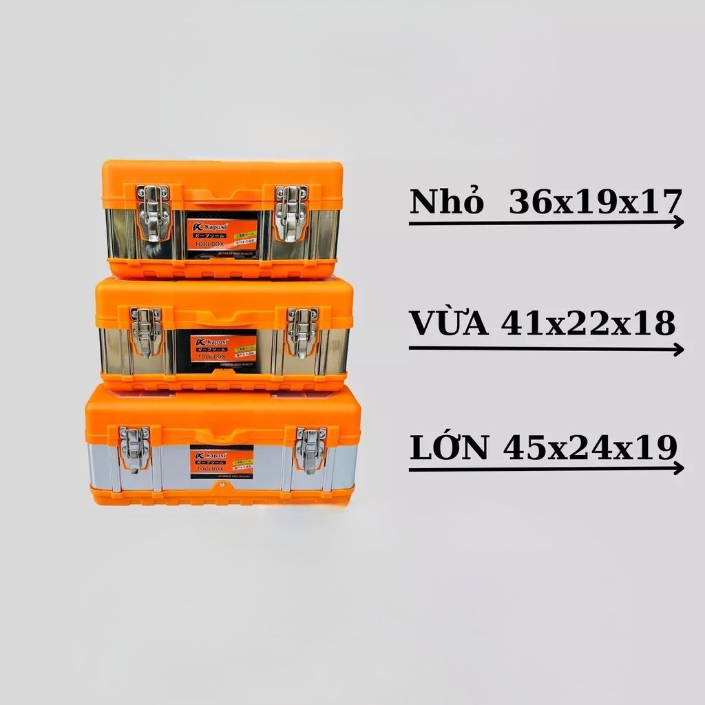 Thùng đồ nghề nhựa khóa INOX