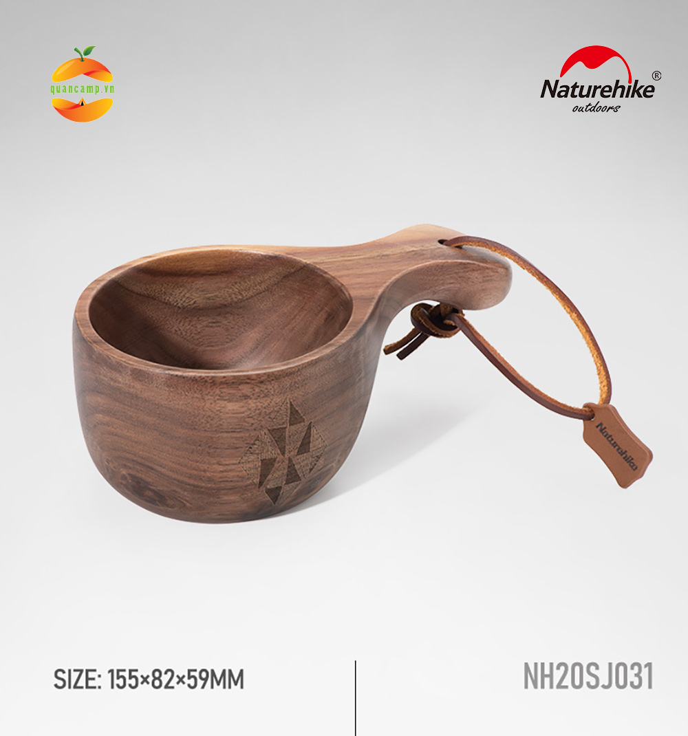 Cốc gỗ Glamping Walnut Cup Naturehike NH20SJ031
