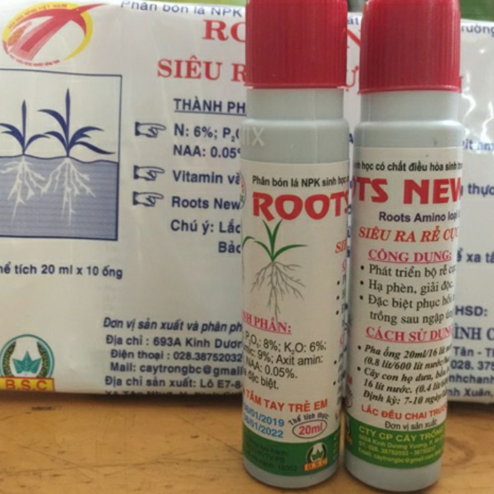 2 ống siêu ra rễ - supper roots amin - chai 20ml