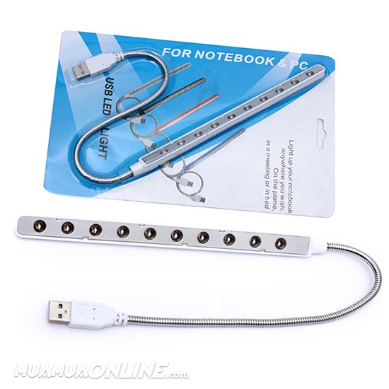 Đèn Led 10 Bóng Siêu Sáng Cổng USB