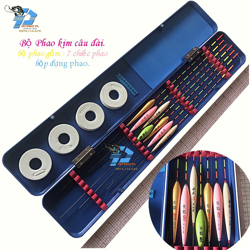 BỘ HỘP PHAO KIM CÂU ĐÀI, CÂU CÁ! ( 6 PHAO NGÀY  + 1 PHAO ĐÊM )