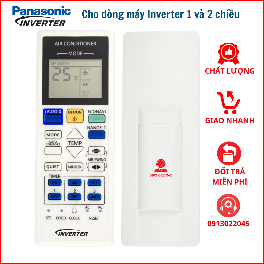 Remote máy lạnh Panasonic Inverter (mới).