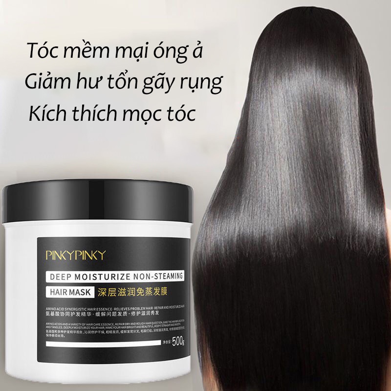 Kem ủ tóc pinky pinky dưỡng tóc siêu mềm mượt phục hồi tóc