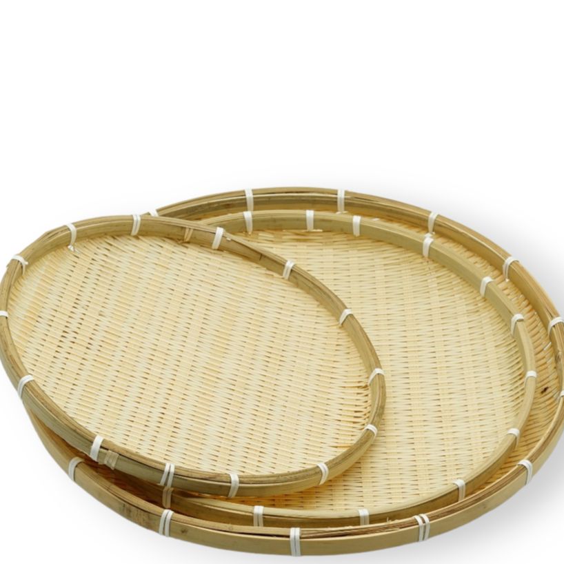 Mẹt tre đan kín, mẹt tre trang trí, dùng làm khay, decor