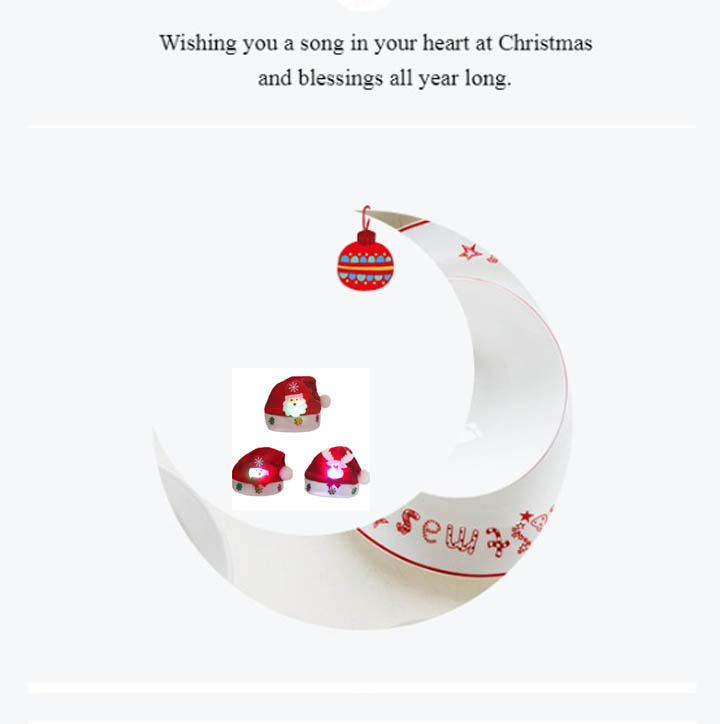 MŨ NOEL CÓ ĐÈN LED CHỚP NHÁY
