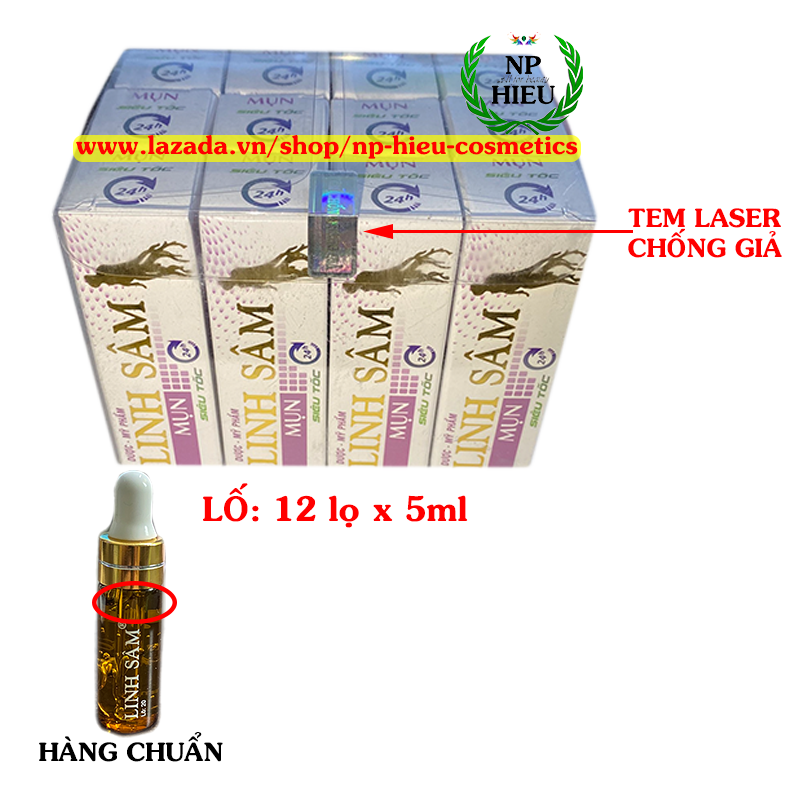 Chấm mụn siêu tốc Linh Sâm 12 lọ