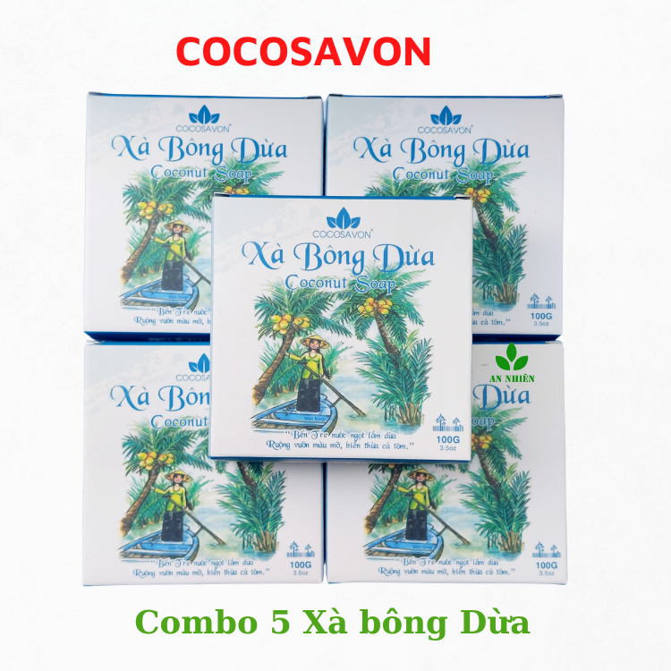 Combo 5 bánh xà bông dừa Cocosavon