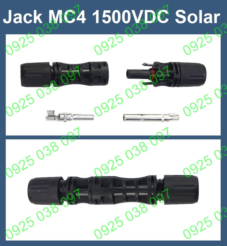 Jack mc4 1500vdc, đầu nối mc4, rắc mc4, cút nối m4 lõi 1500v cao cấp kết nối tấm pin năng lượng mặt trời với inverter solar