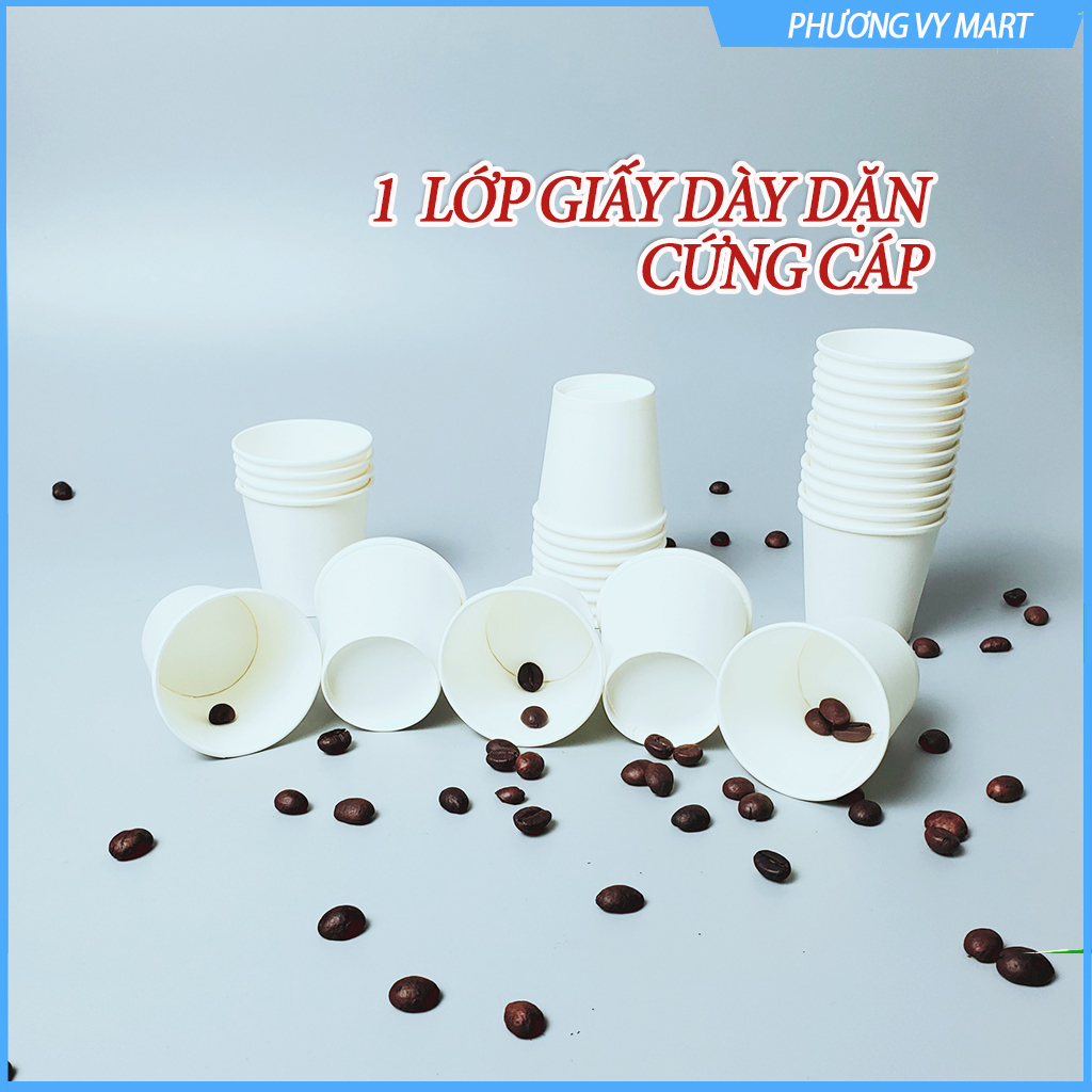 Set 50 chiếc cốc giấy 30ml size 1OZ hàn quốc cao cấp