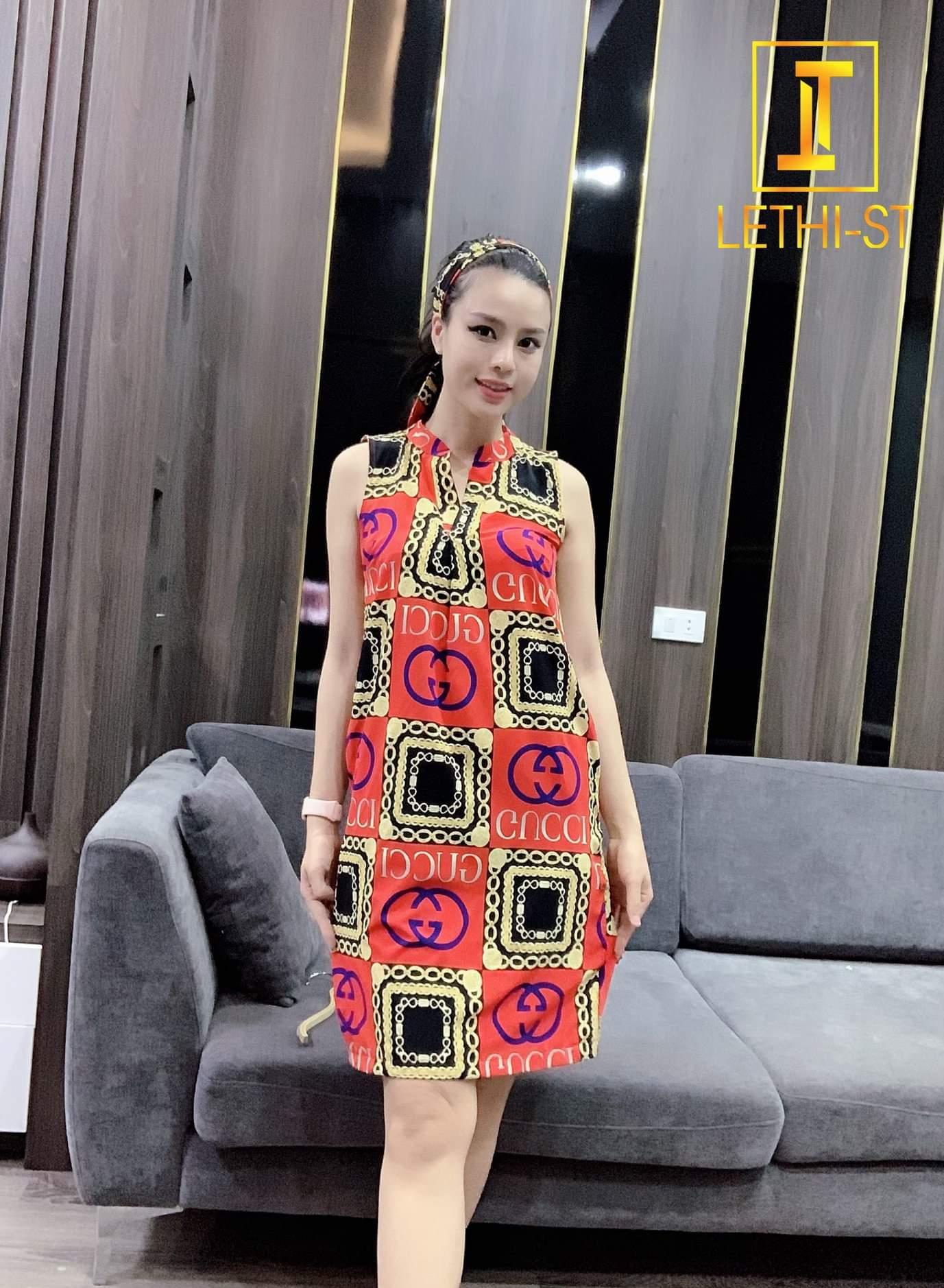 Sét đầm suông sát nách lụa dẻo cao cấp-QH