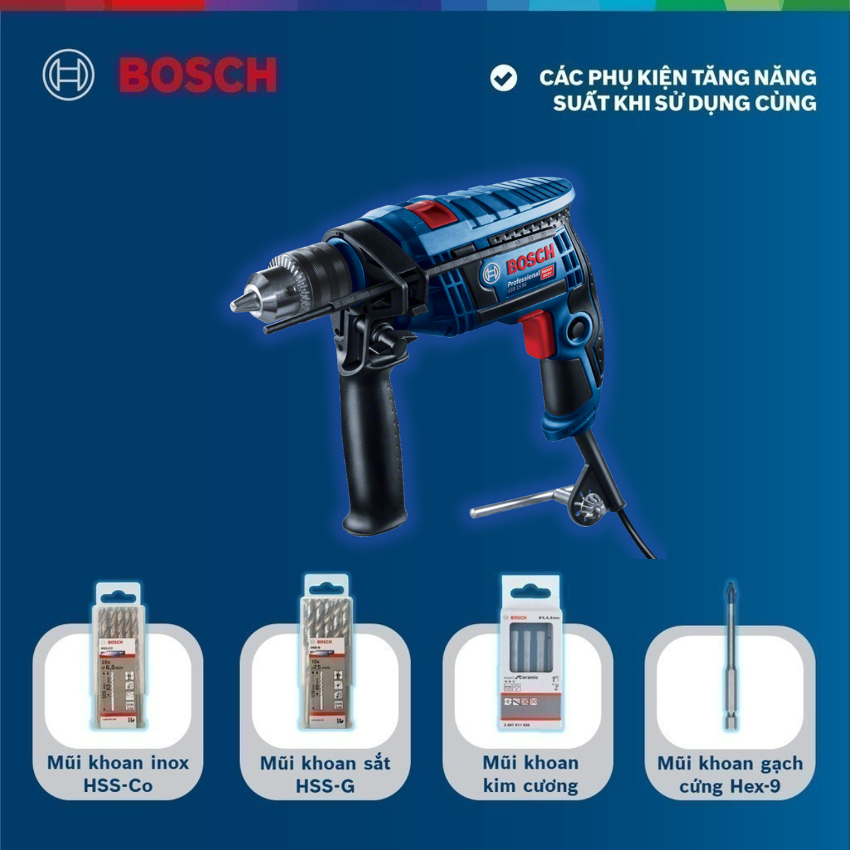 Máy khoan động lực Bosch GSB 13 RE