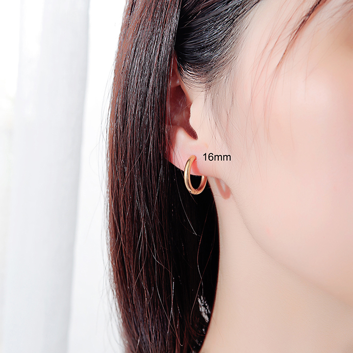 [HCM]KHUYÊN TAI TRÒN BASIC INOX DÀY 2mm