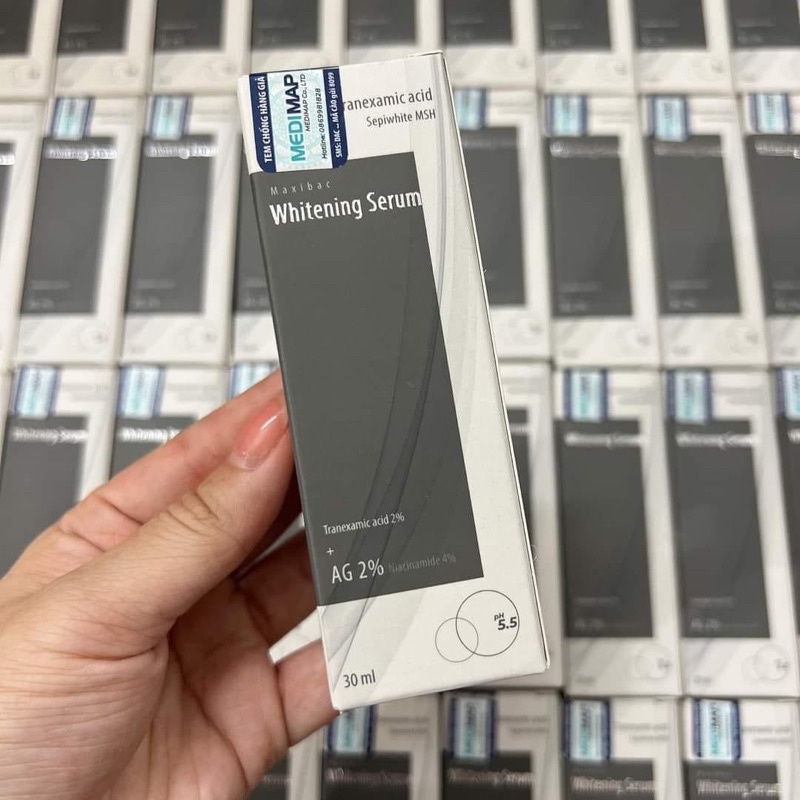 Maxibac Whitening Serum giúp làm sáng da, mờ nám