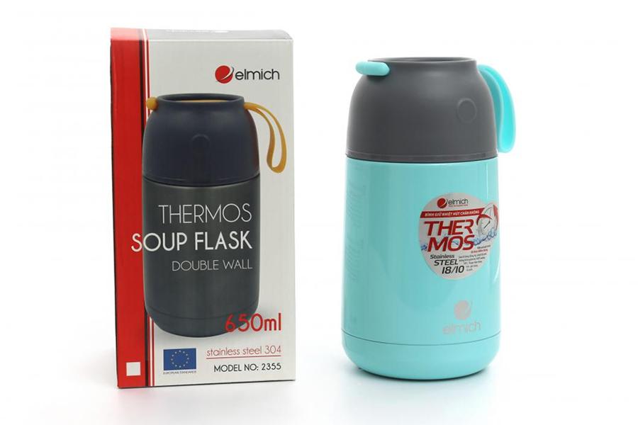 Bình đựng thức ăn giữ nhiệt Elmich EL2355 650ml (Đen)