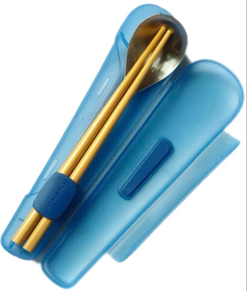 Hộp nhựa đựng muỗng Inox và đũa tre Lock&Lock- HPL103 (2 màu)/ Set muỗng đũa nĩa TLL108