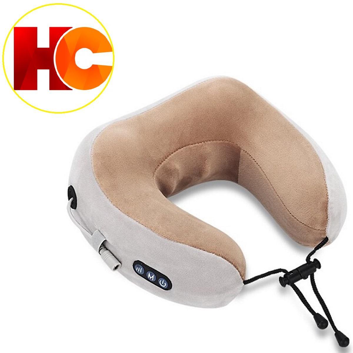 Máy massage Cổ Vai Gáy chữ U, Gối massage cổ chữ U đa năng, Gối Mát xa giảm đau nhức cao cấp