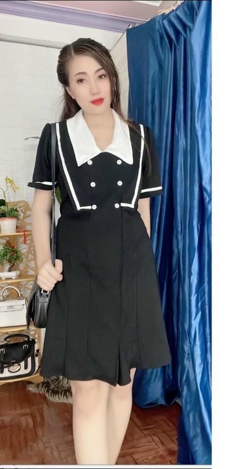 Đầm viền trắng Big size siêu xinh (60-90 ký)