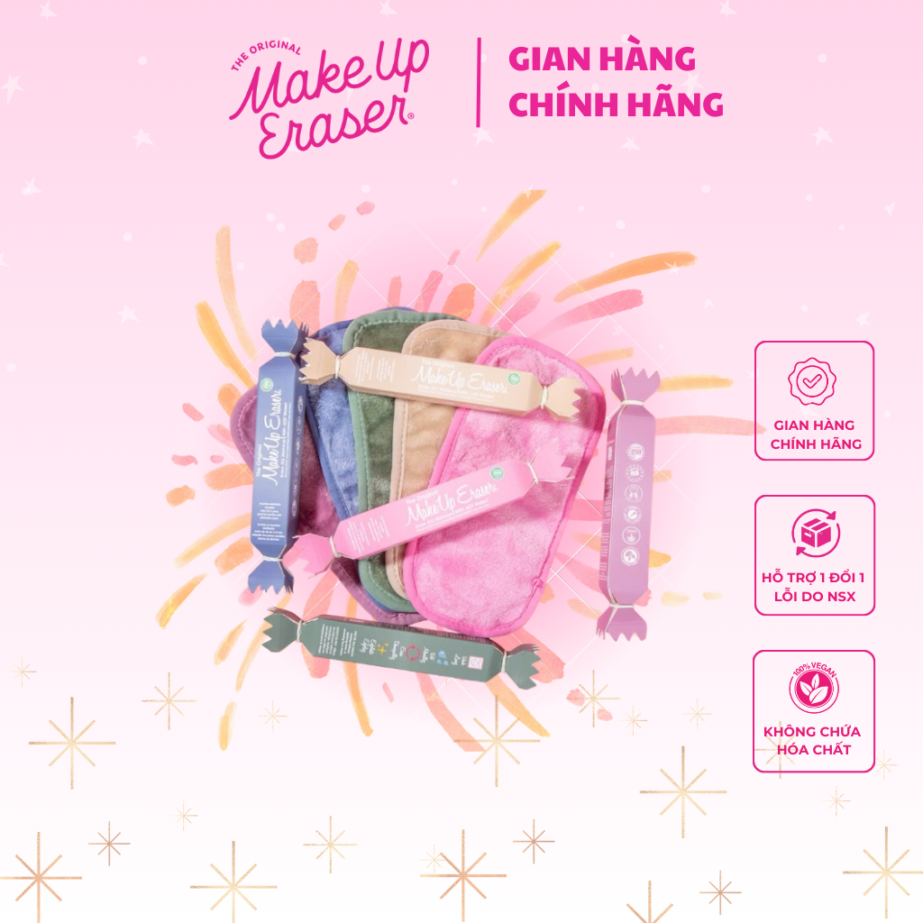 Khăn tẩy trang và tẩy da chết MakeUp Eraser siêu mềm mịn bản Wapped Up lễ hội