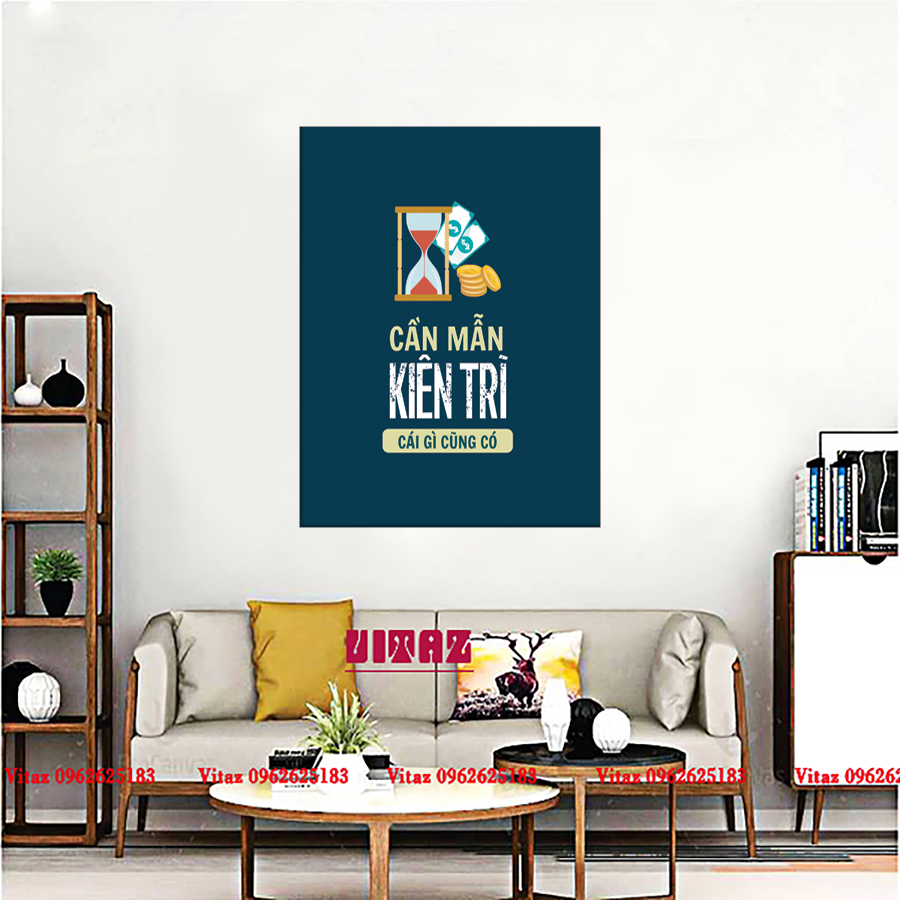 TRANH SLOGAN'' CẦN MẪN KIÊN TRÌ CÁI GÌ CŨNG CÓ''