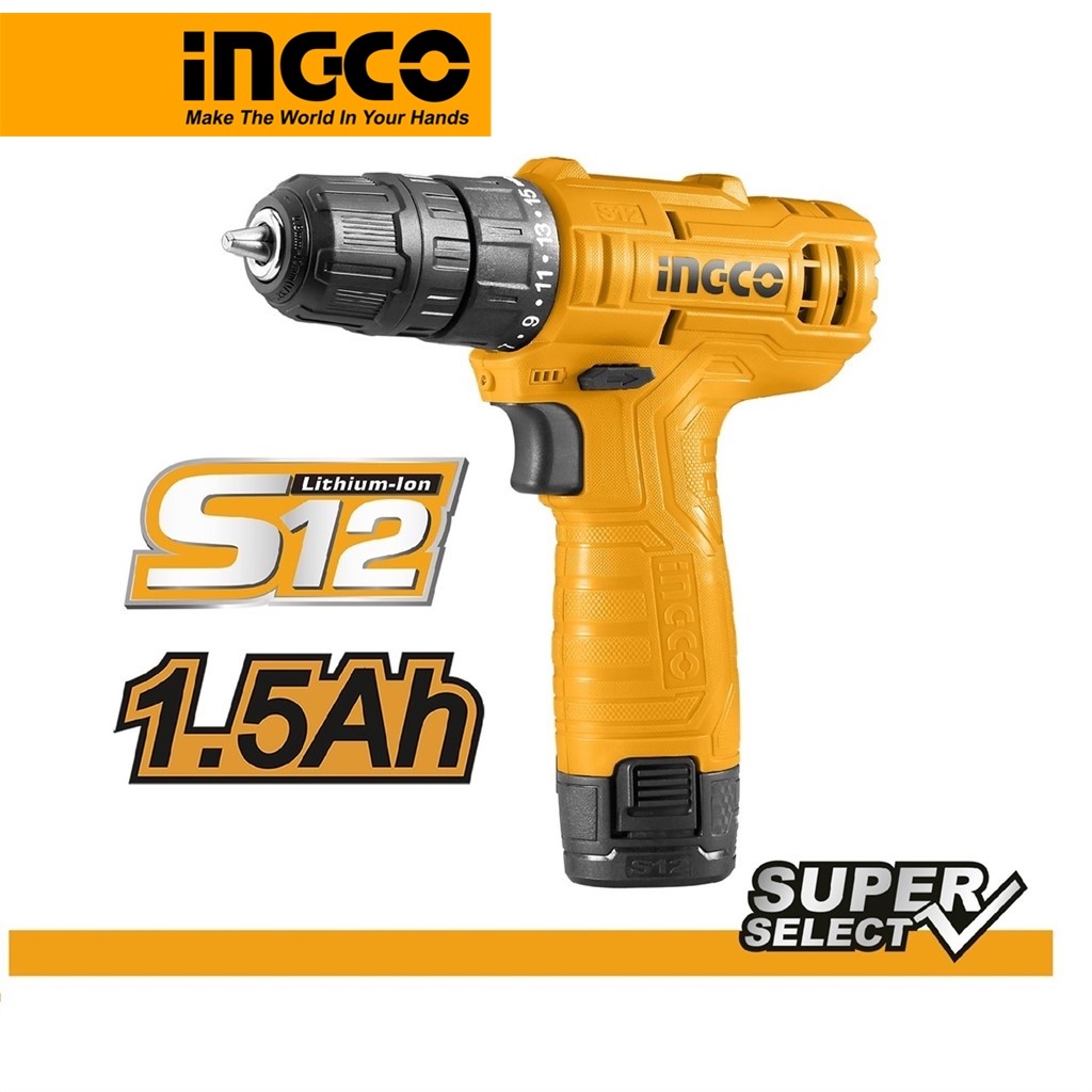 Máy khoan pin 12v ingco cdli12415 kèm 1 pin và sạc
